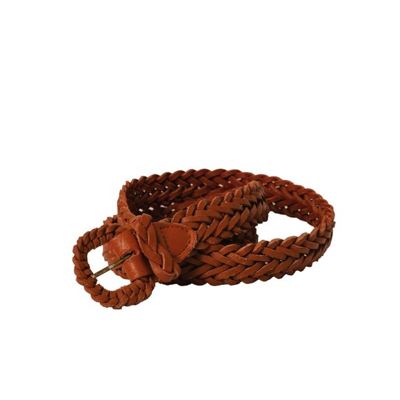 100% Leather Braided Vintage Belt - Picture 3 of 4